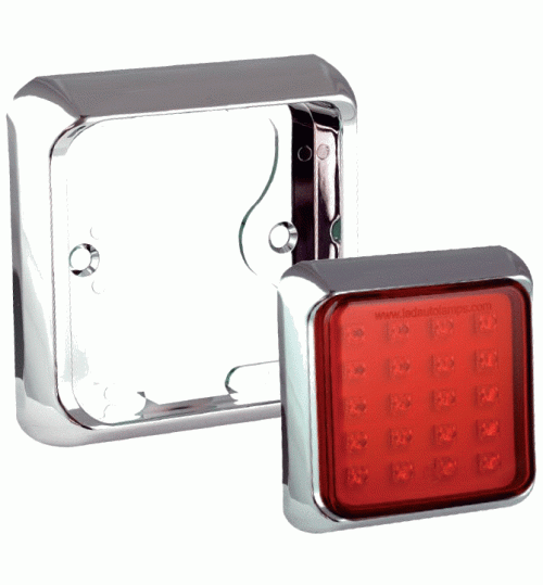 Square Rear Fog Lamp Chrome 100CFME